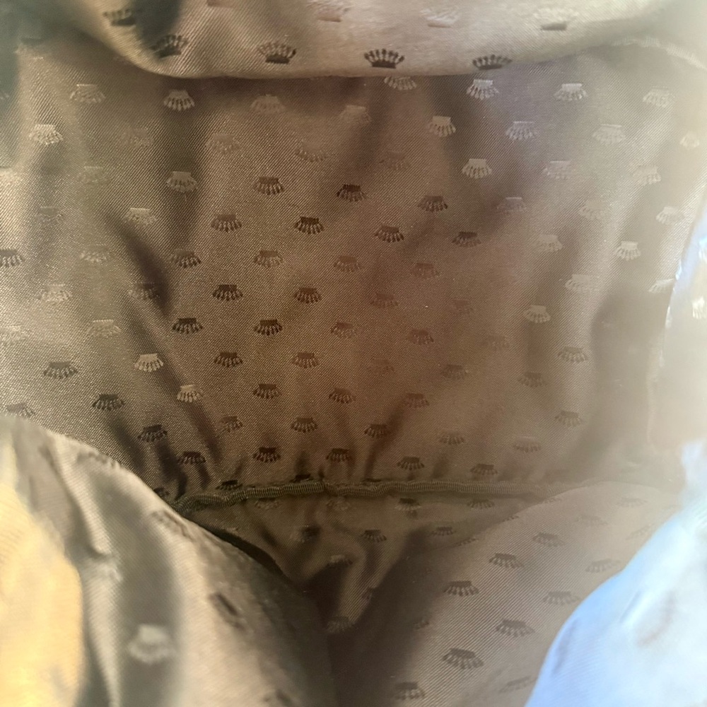 Juicy Couture Paint Splatter Nylon Satchel Shoulder Bag Crossbody Pom Pom Y2K - Picture 9 of 13